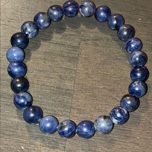 Deep Blue Stone Beaded Bracelet